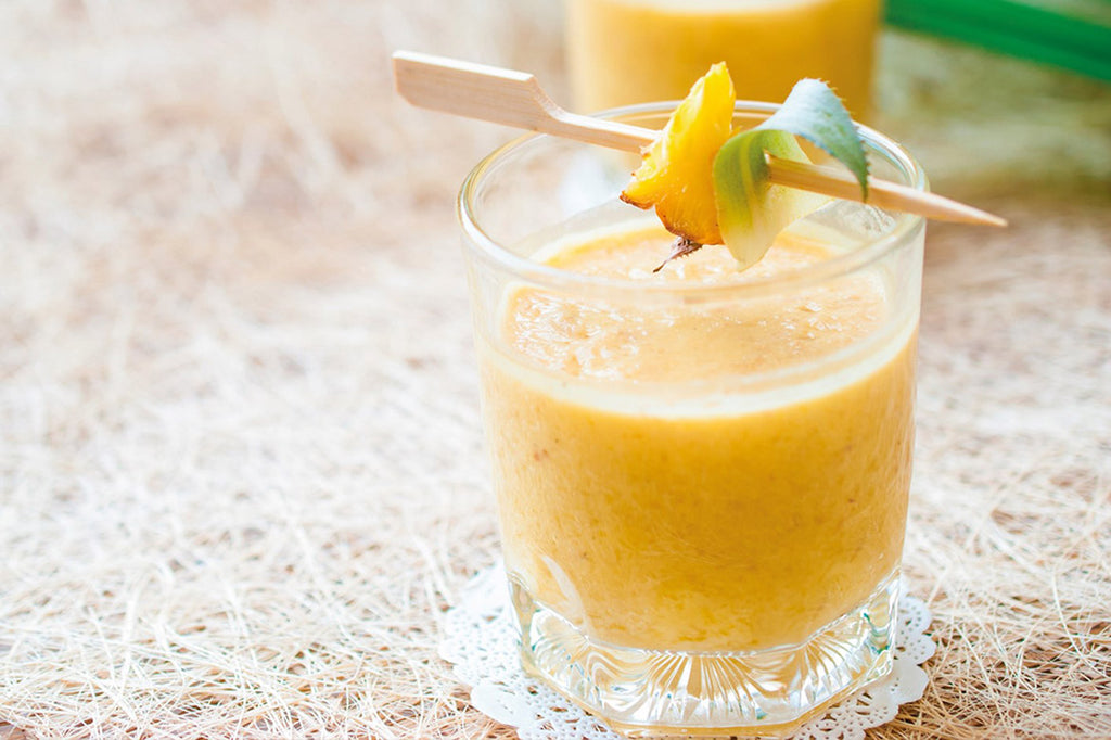 Pineapple, Guava, Basil Smoothie with Frios Mango