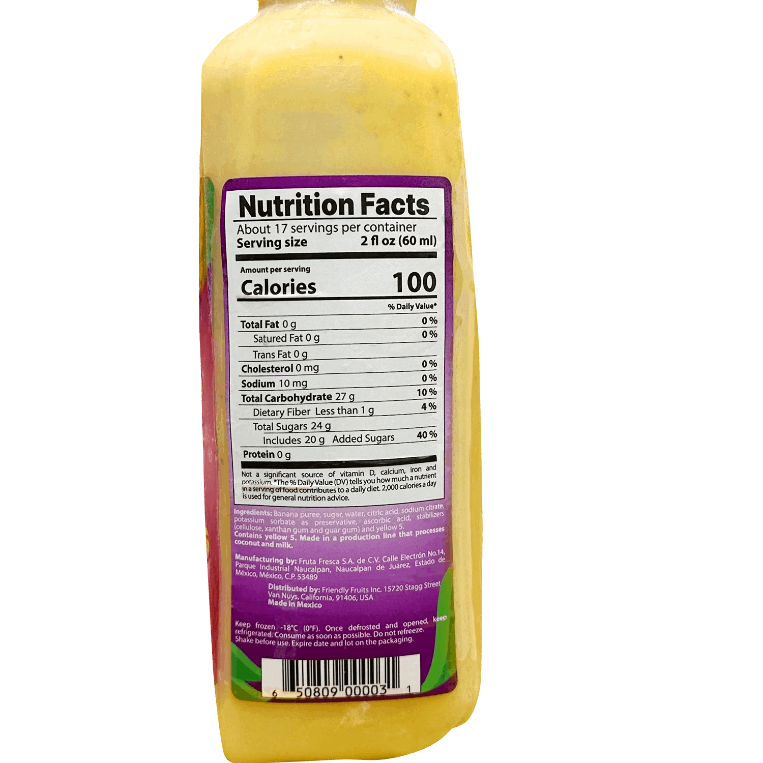 Banana Fruit Puree Mix Bottle - FriendlyFruits