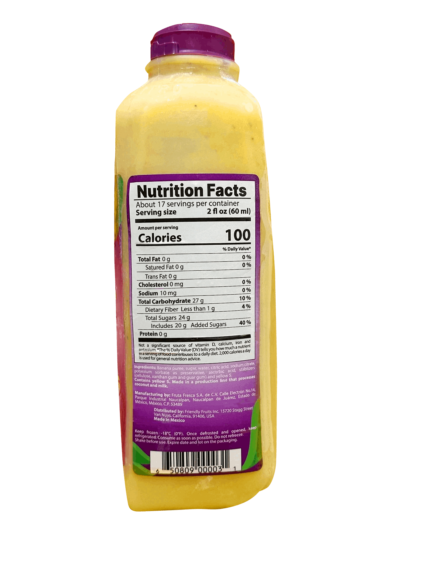 Banana Fruit Puree Mix Bottle - FriendlyFruits