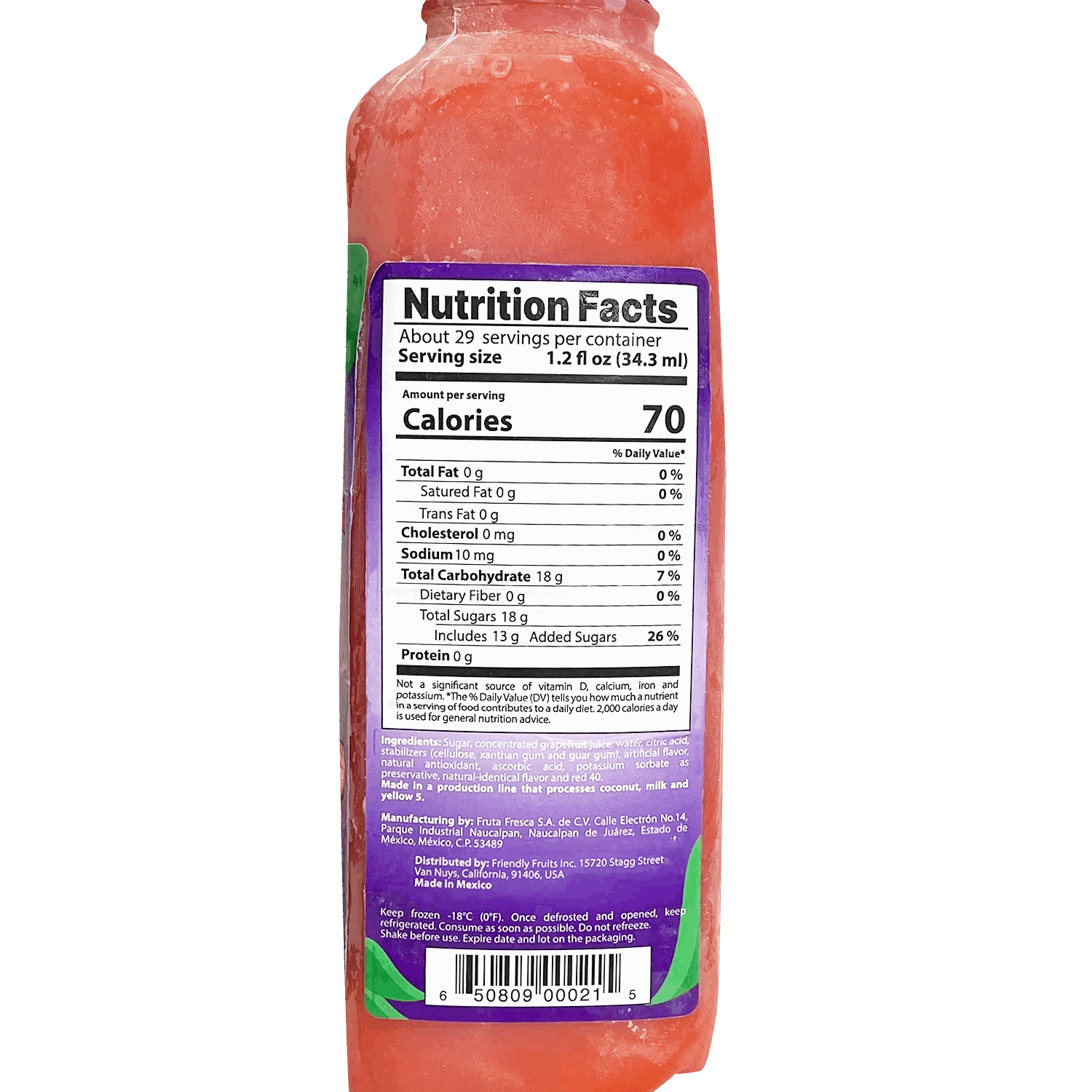 Grapefruit Fruit Puree Mix - FriendlyFruits