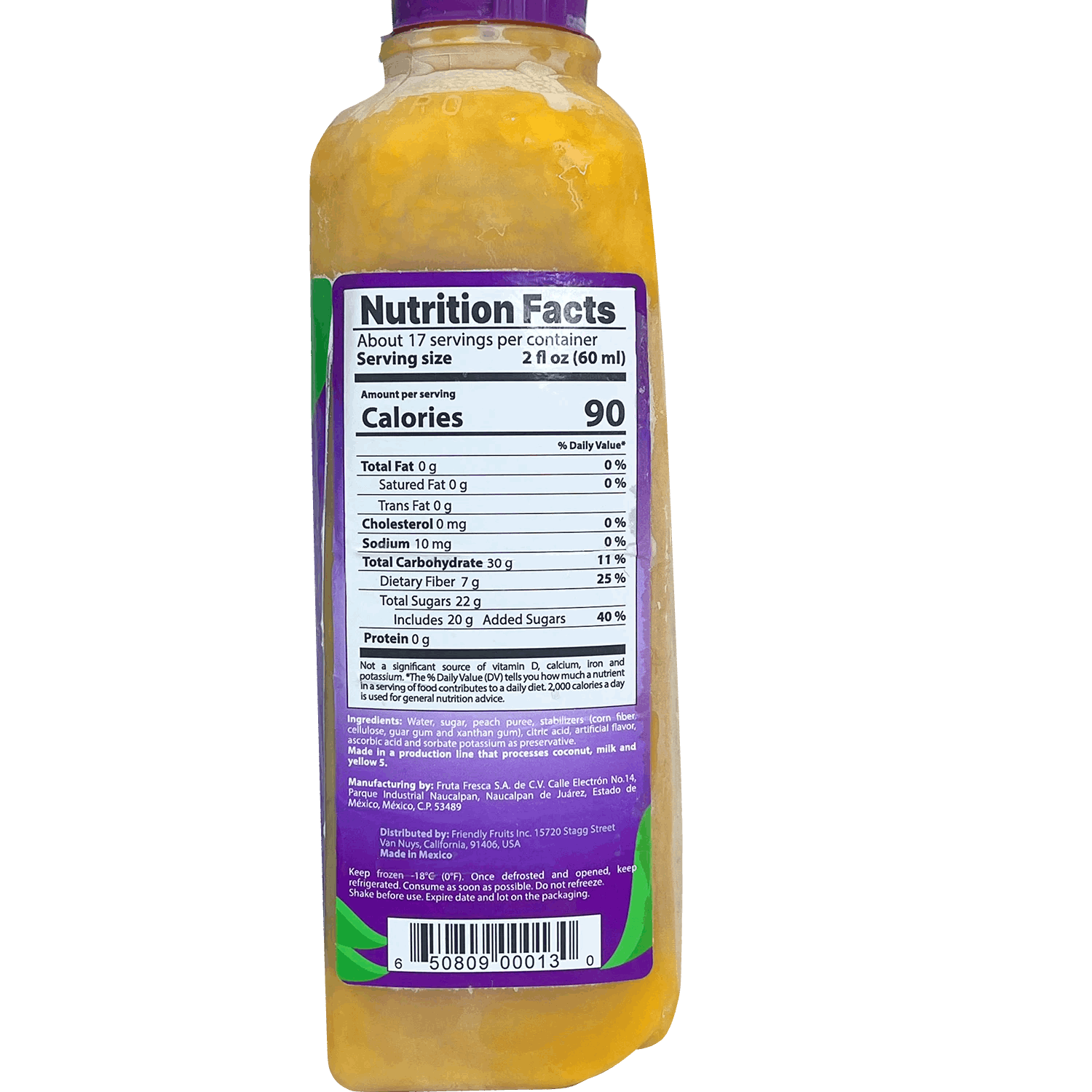 Peach Fruit Puree Mix - FriendlyFruits