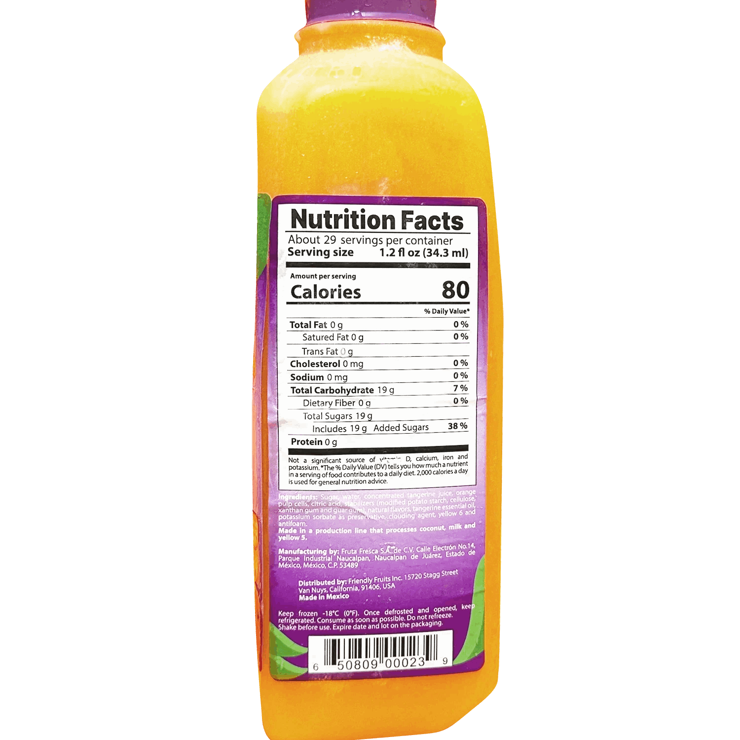 Tangerine Fruit Puree Mix - FriendlyFruits