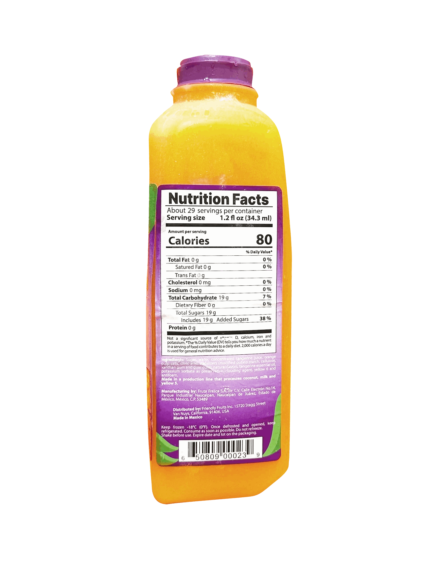 Tangerine Fruit Puree Mix - FriendlyFruits